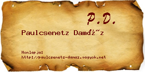 Paulcsenetz Damáz névjegykártya
